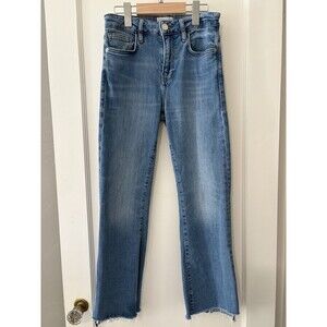 FRAME Le Crop Mini Boot Jeans Womens 26 Cropped Bootcut Raw Hem Stretch Denim